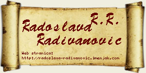 Radoslava Radivanović vizit kartica